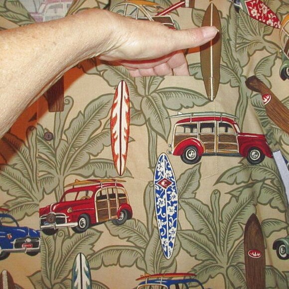 Vtg Pacific Legend Hawaiian Camp Shirt Mens 4XL Button Up Woody Surf Board USA - Picture 3 of 10